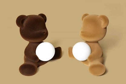Teddy Lamp Velvet Finish - Beige