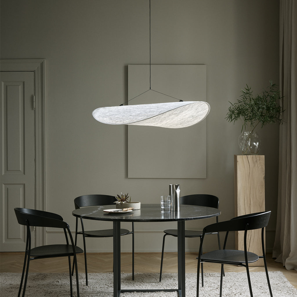 Lune Pendant - Dupont Paper - White/Black