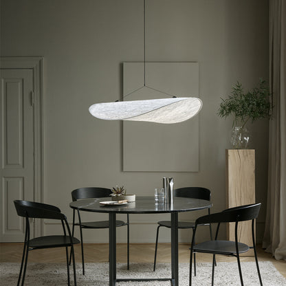Lune Pendant - Dupont Paper - White/Black