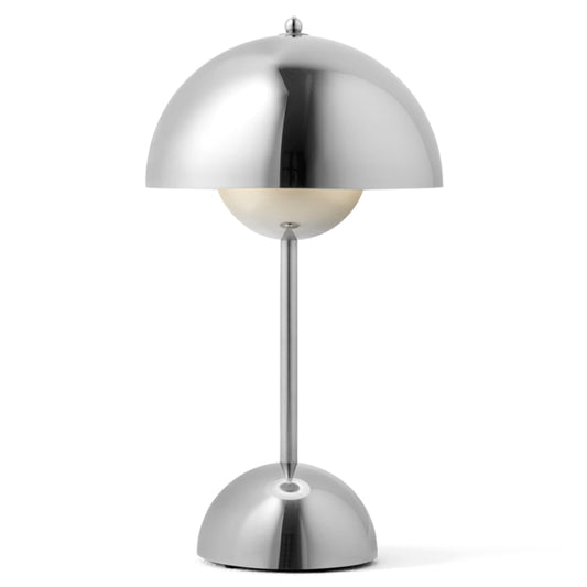 Flowerpot Portable LED Table Lamp - 29.5cm - Premium Reproduction Polished Steel (In Stock)