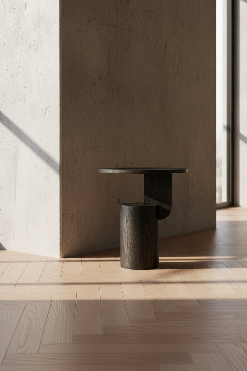 Trevino Side Table - Black Ash Wood