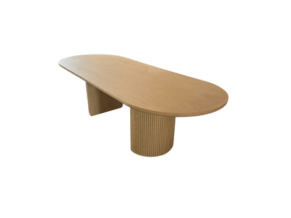 Eclipse Dining Table Long - Natural Oak Wood - 258cm