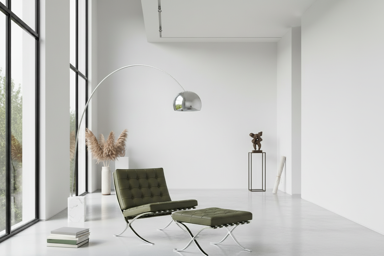 Barcelona Chair Premium Reproduction - 100% Leather