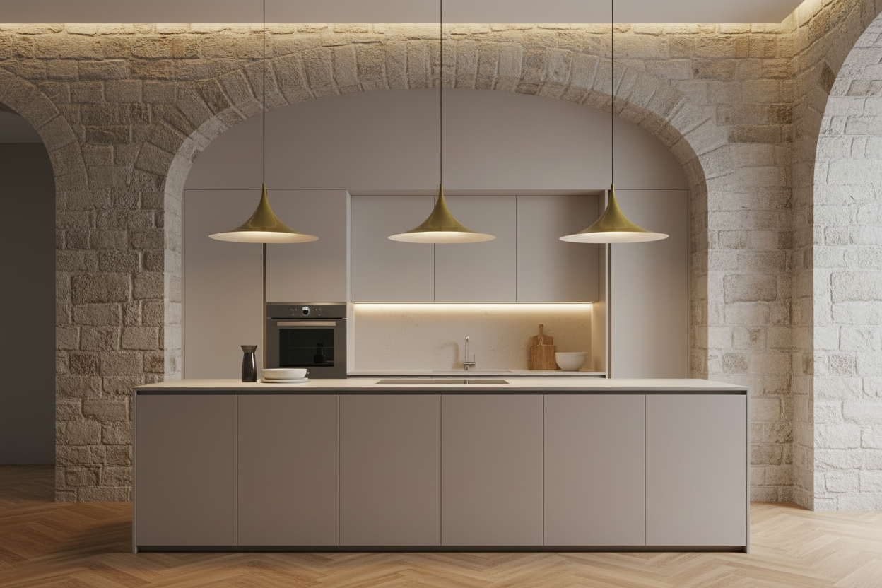 Archello Pendant - Fennel Seed Gloss