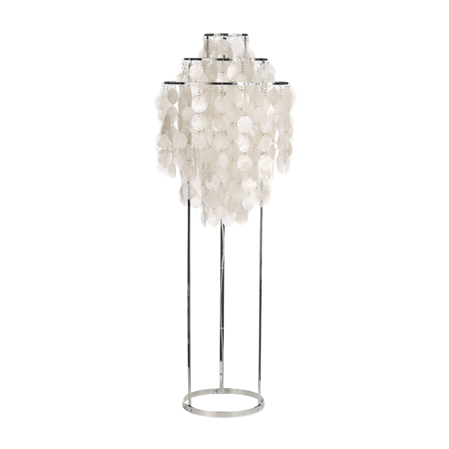 Verano Mother Of Pearl Floor Lamp 120cm - Chrome