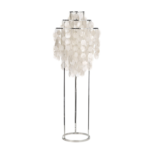Verano Mother Of Pearl Floor Lamp 120cm - Chrome