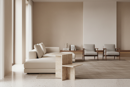 Ginza Side Table - Travertine