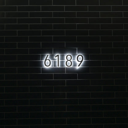 LUMO LED Address Number 5" (Outdoor) - Black/Brushed Aluminum