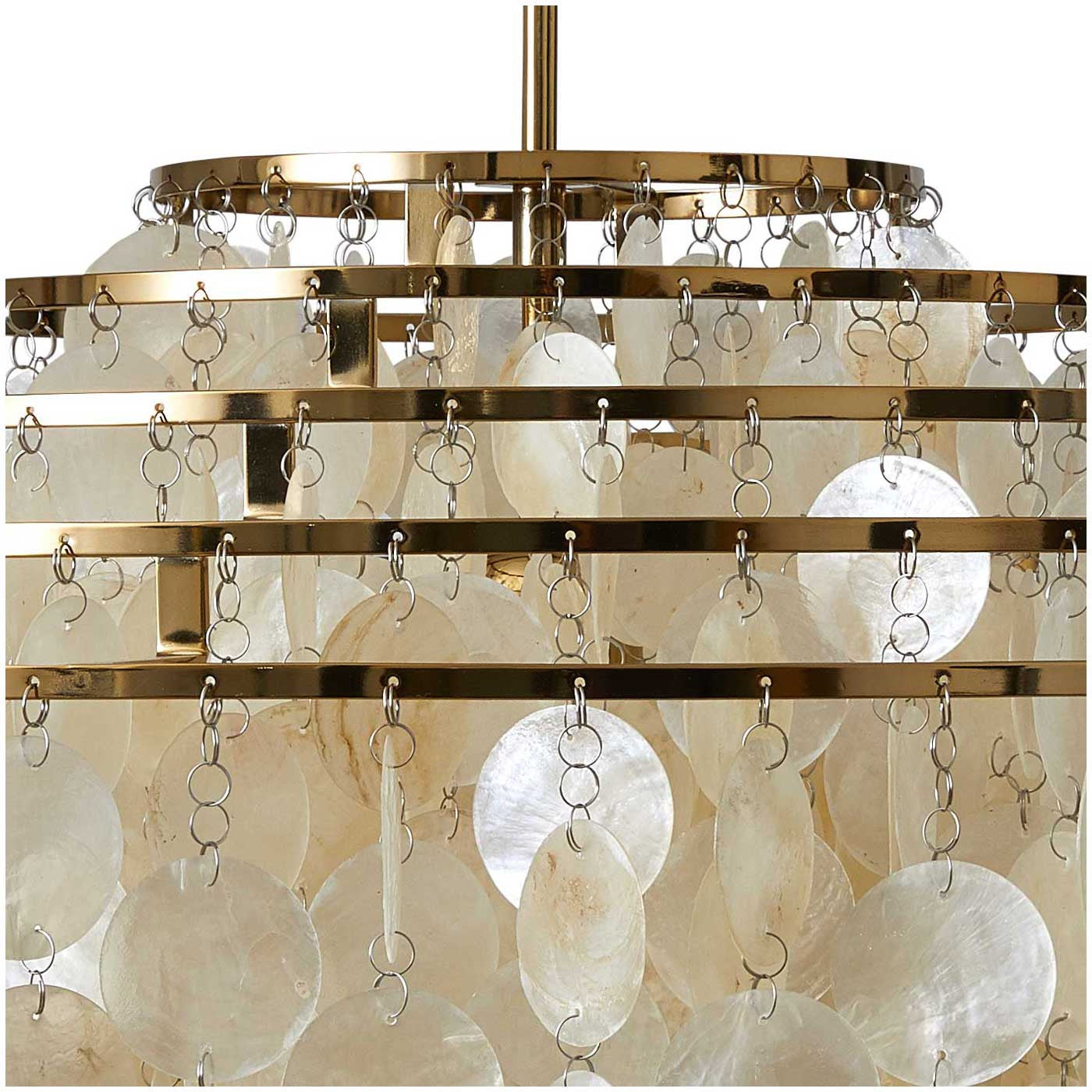 Verano Mother Of Pearl Pendant 57cm - Brass
