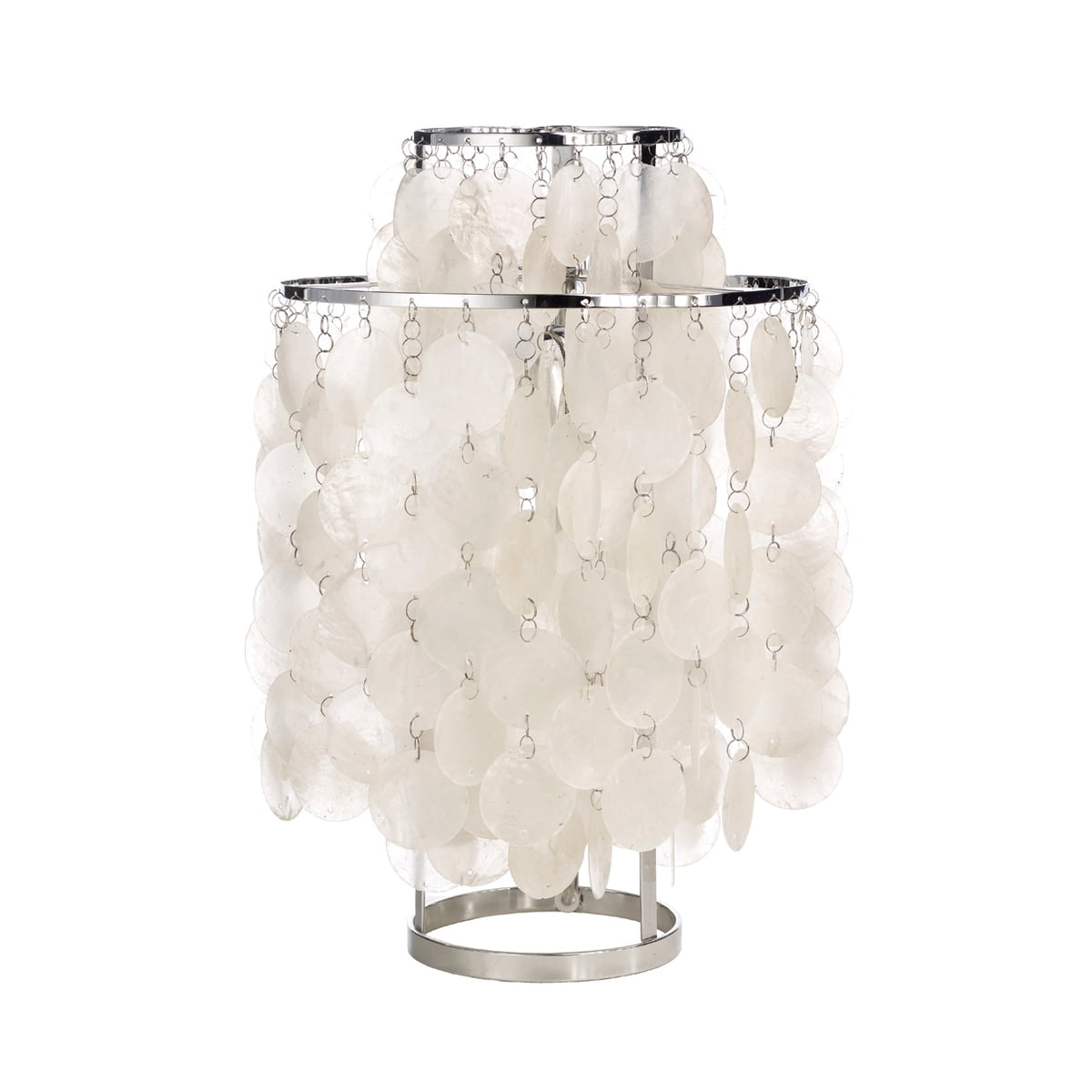 Verano Mother Of Pearl Table Lamp 27cm - Chrome Chrome 