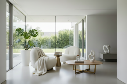 Lune Lounge Chair - Ivory Boucle