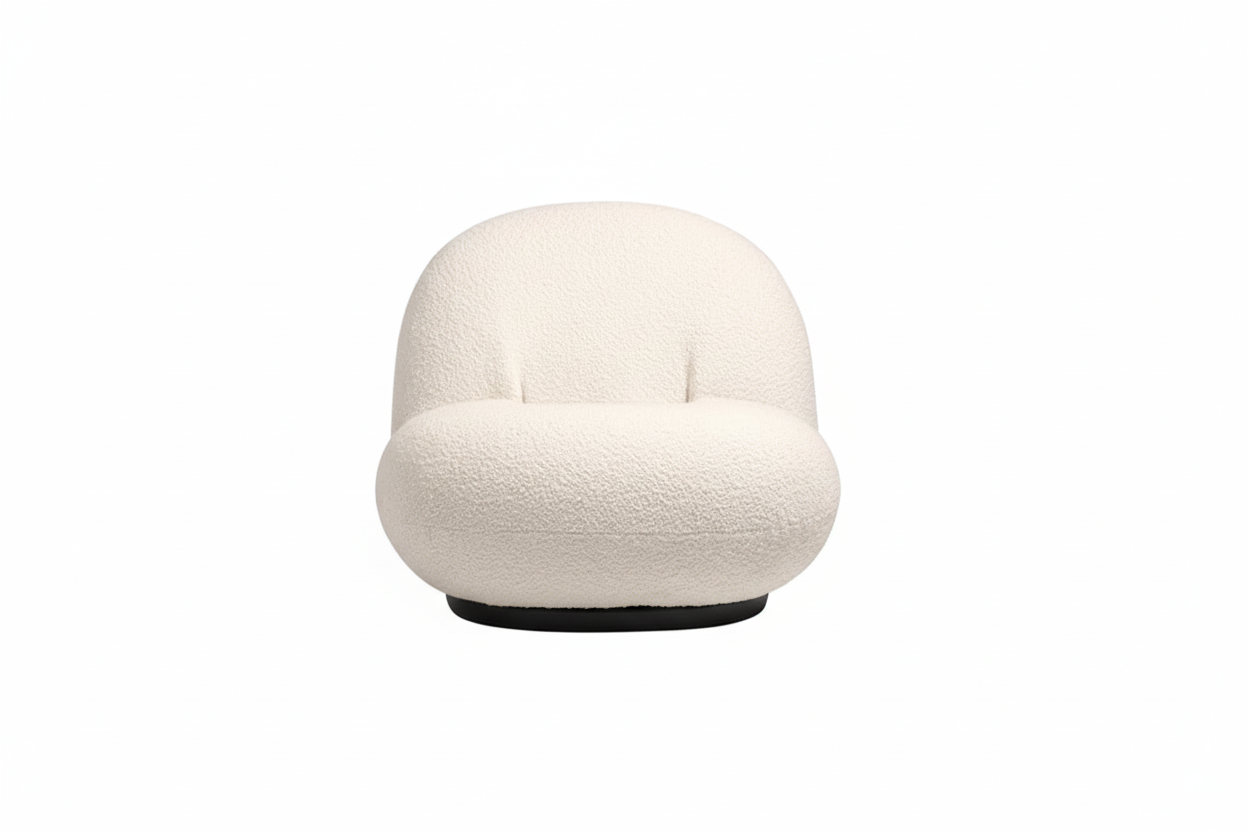 Lune Lounge Chair - Ivory Boucle