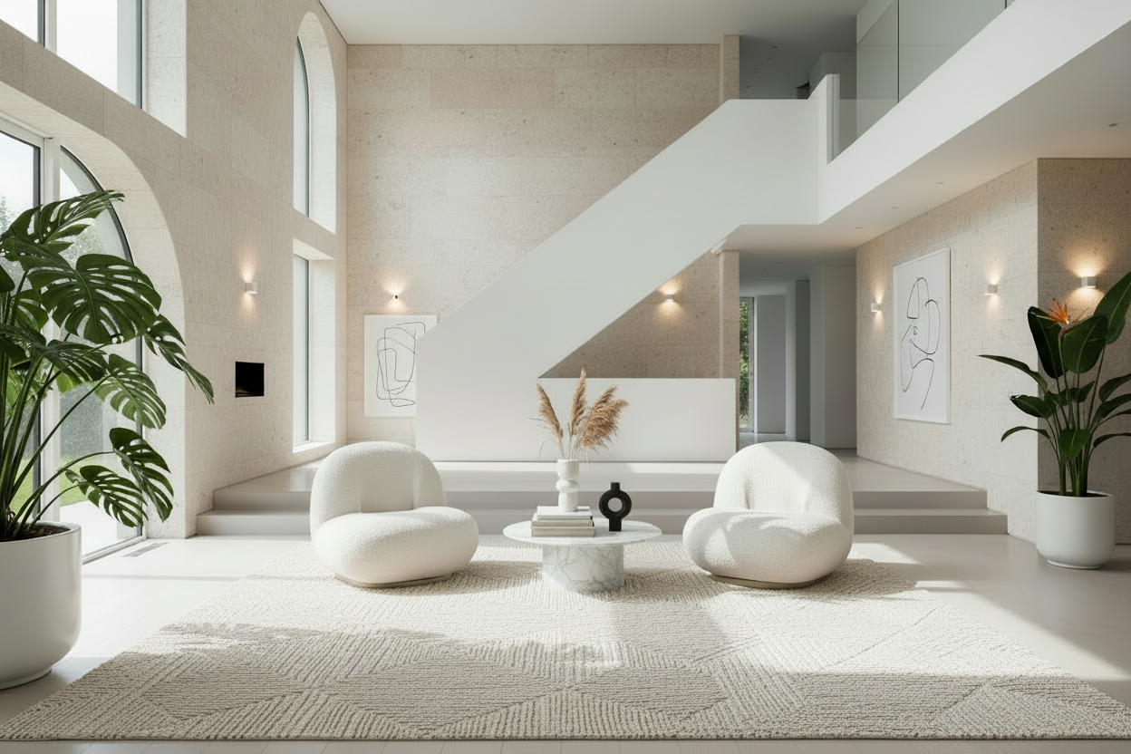 Lune Lounge Chair - Ivory Boucle