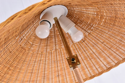 Conical Floor Lamp - Brass & Bamboo