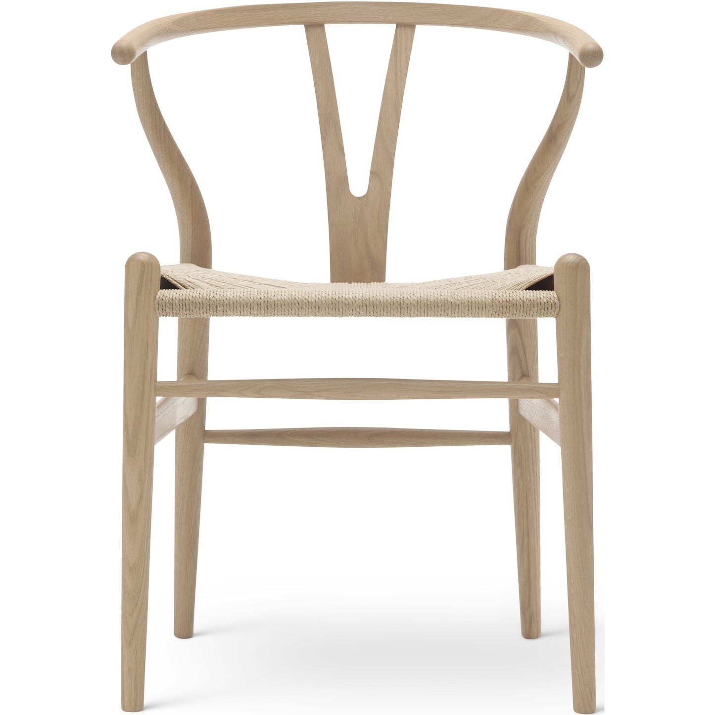 CH24 Wishbone Armchair Premium Reproduction - Natural Ash Wood / Natural Cord