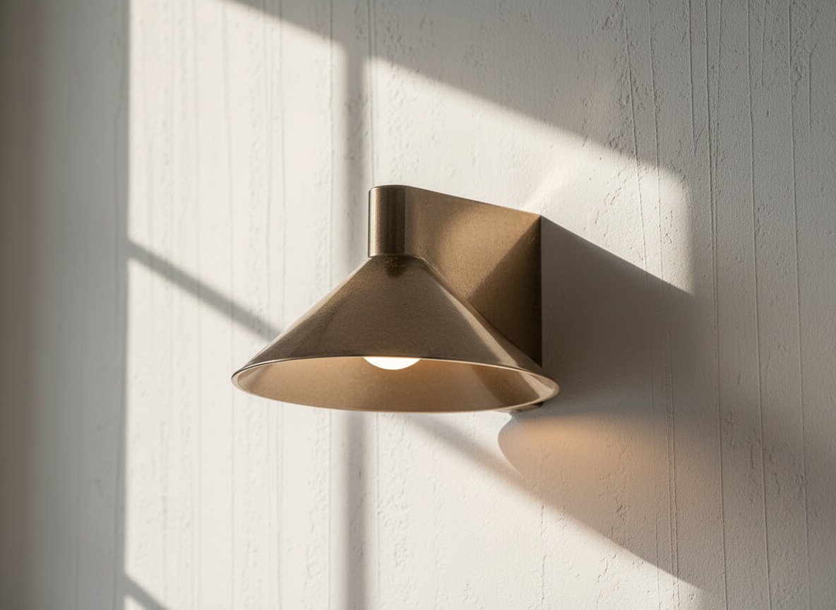 Conic Wall Lamp - Polished Brass - Indoor/Outdoor - Defect Stock