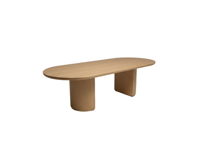 Eclipse Dining Table Long - Natural Oak Wood - 258cm