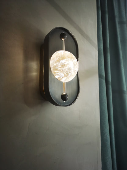 Celeste Wall Lamp Crystal Glass - Dark Bronze - 30cm
