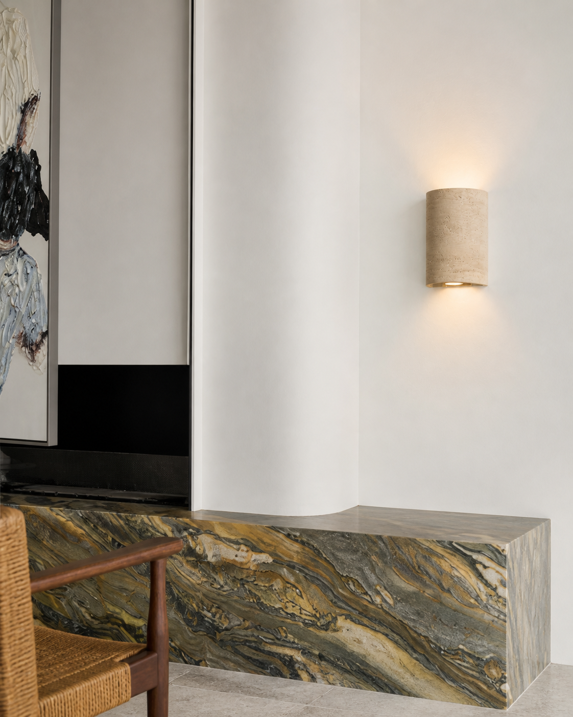 Tivano Light Up/Down Wall Sconce in Travertine (Indoor & Outdoor)
