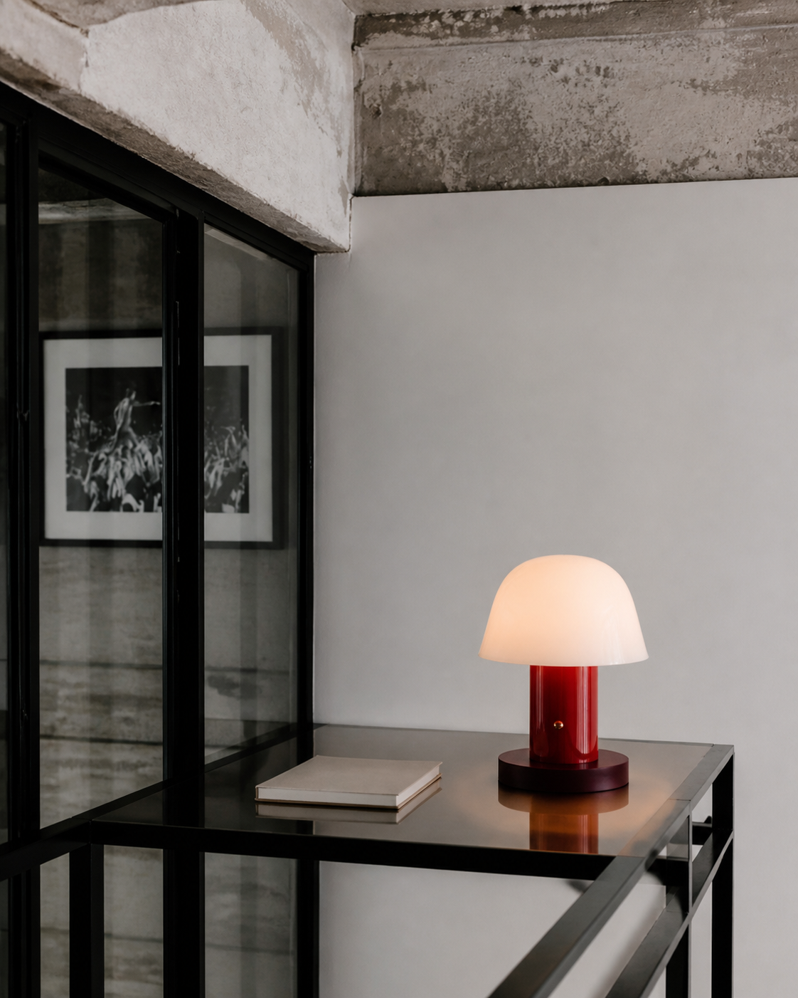 Sophia Portable Table Lamp - Maroon & Grape