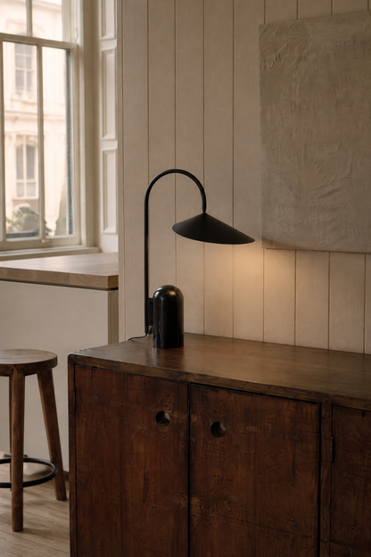 Leaf Table Lamp - Black Marble