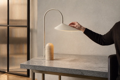 Leaf Table Lamp - Travertine