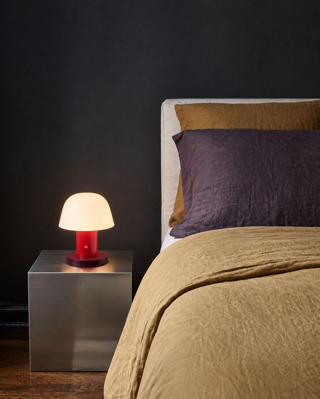 Sophia Portable Table Lamp - Maroon & Grape