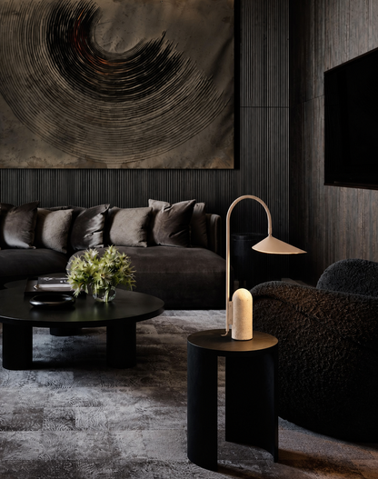 Leaf Table Lamp - Travertine