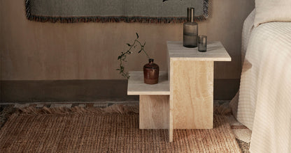 Ginza Side Table - Travertine