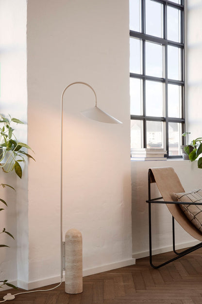 Leaf Floor Lamp - Travertine