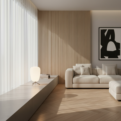 Kami 1 Lantern Table Lamp - Satin Glass