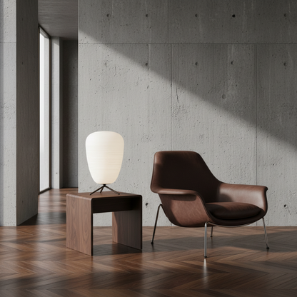 Kami 1 Lantern Table Lamp - Satin Glass