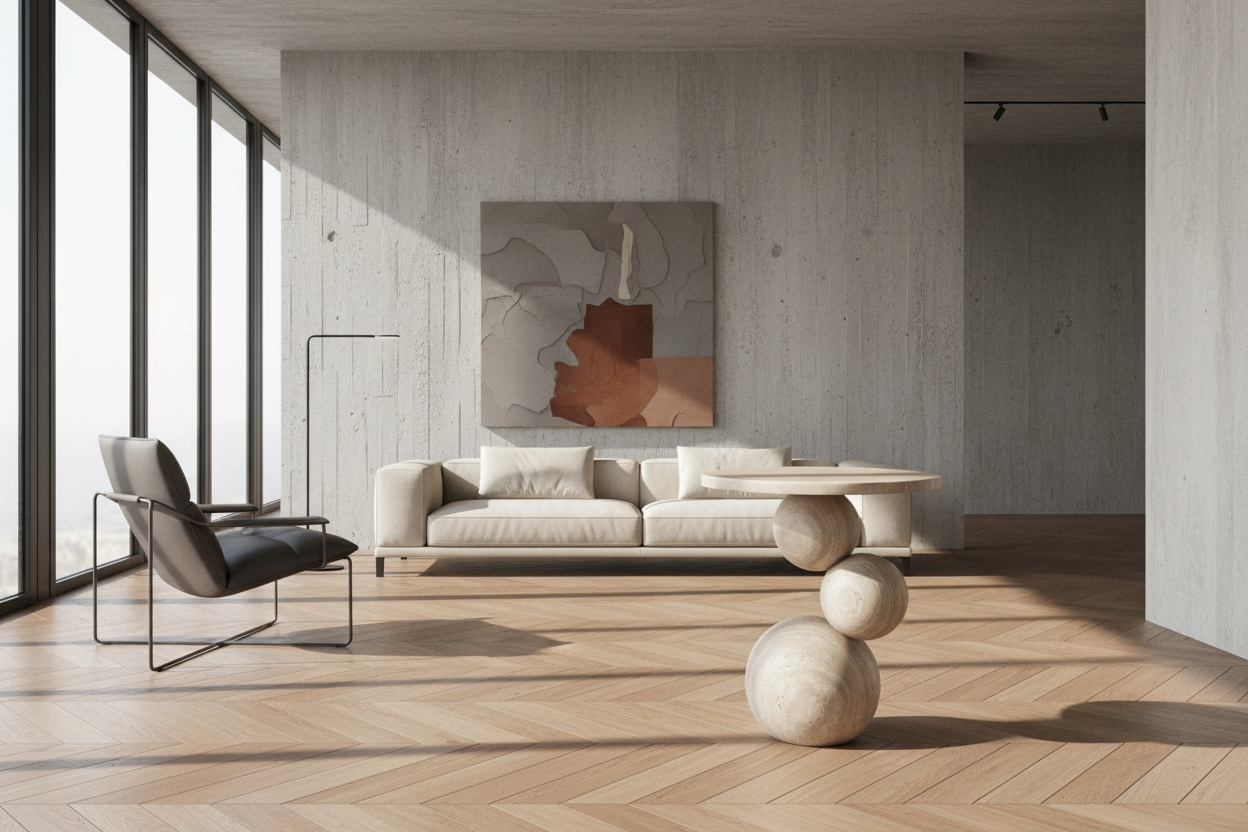 Tributo Side Table - Travertine