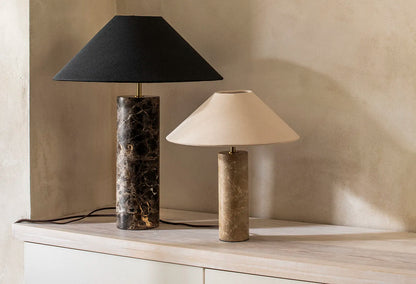 Casa Table Lamp - Linen & Light Emperador Marble