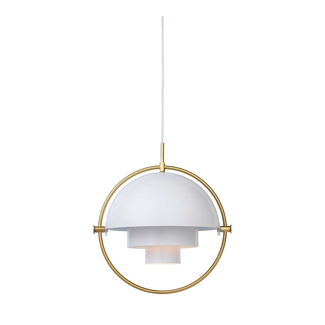 Multi Lite Pendant - White/Brass - Premium Reproduction