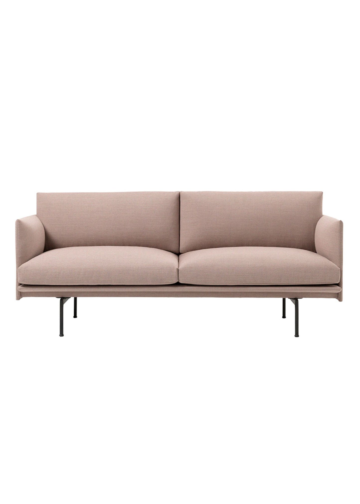 Linear Sofa - 2 Seater Beige Pink Black Hardware (Preorder, please enquire on current lead time).