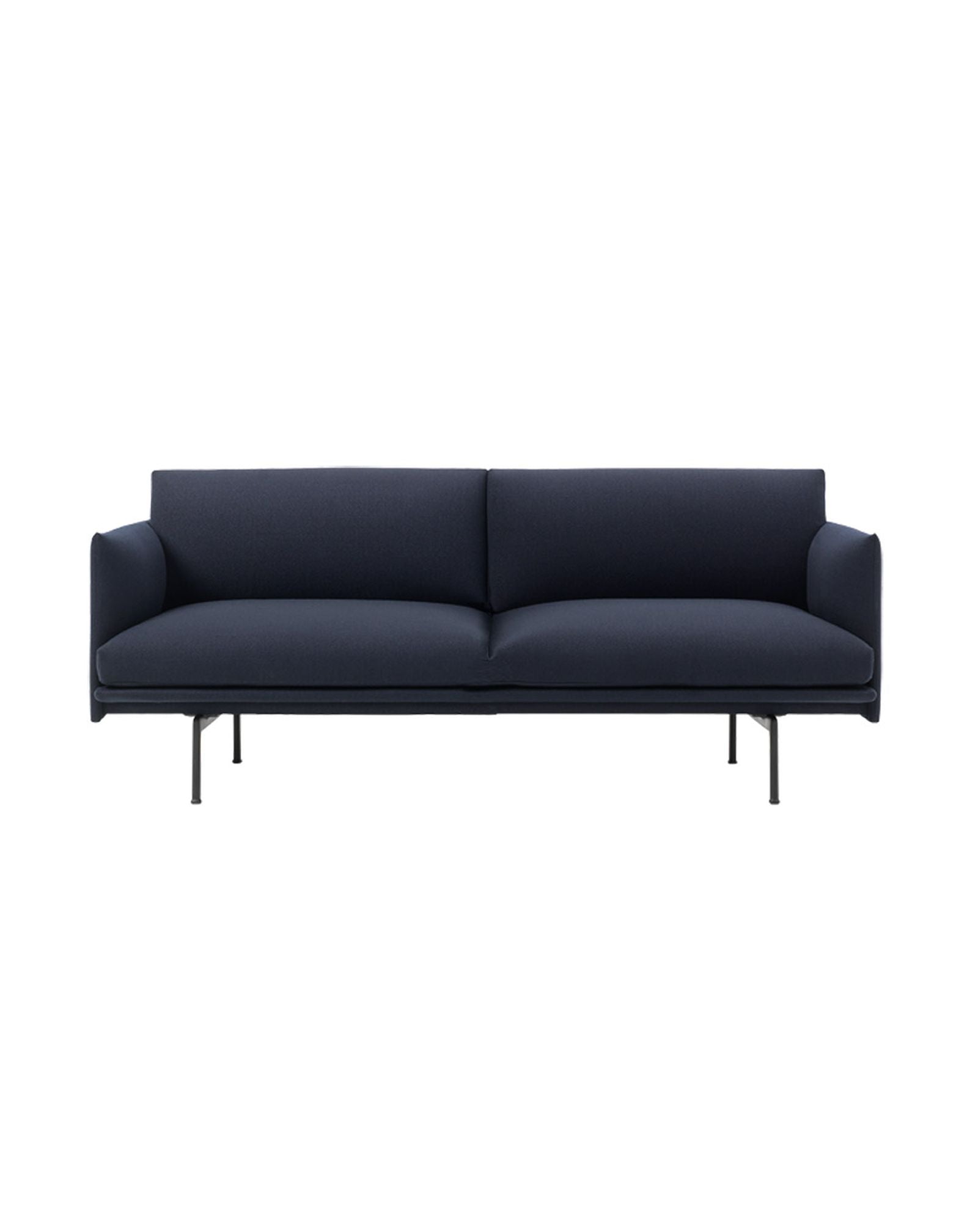 Linear Sofa - 2 Seater Midnight Blue Black Hardware (Preorder, please enquire on current lead time).