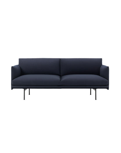 Linear Sofa - 2 Seater Midnight Blue Black Hardware (Preorder, please enquire on current lead time).