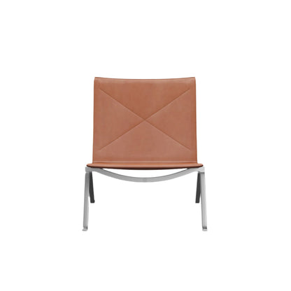 Enzo Lounge Chair - Leather - Steel Frame
