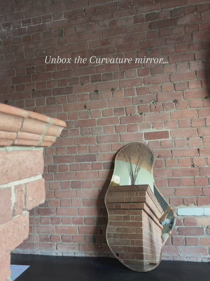 Curvature Wall Mirror - Brass Frame - Large