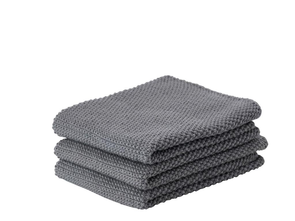 Modernism | Knitted Cotton Kitchen Dish Cloth Gray