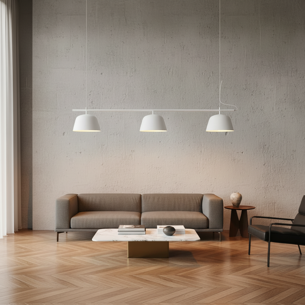 Horizon Rail Pendant - White