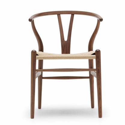 Wishbone Armchair - Dark Stained Ash / Natural Cord