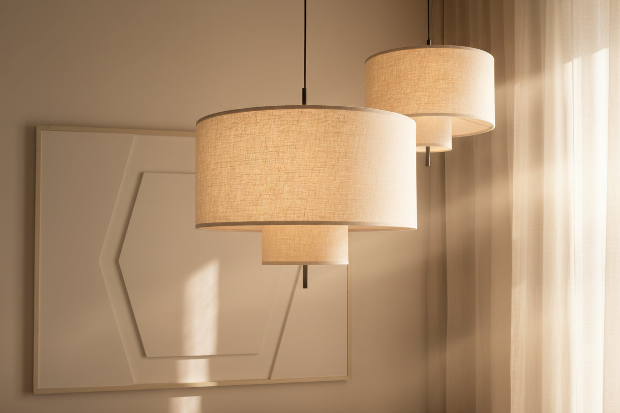 Tivoli Pendant Lamp - Beige Canvas