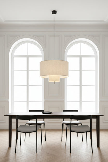 Tivoli Pendant Lamp - Beige Canvas