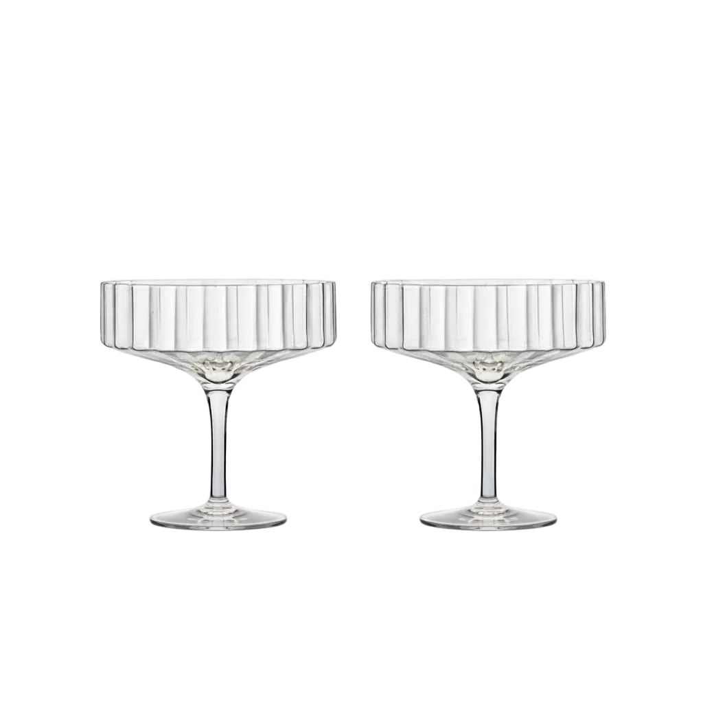 Reflect Crystal Champagne Saucer Glasses (Set Of 2)