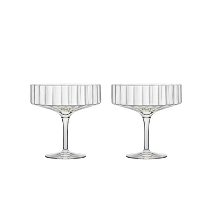 Reflect Crystal Champagne Saucer Glasses (Set Of 2)