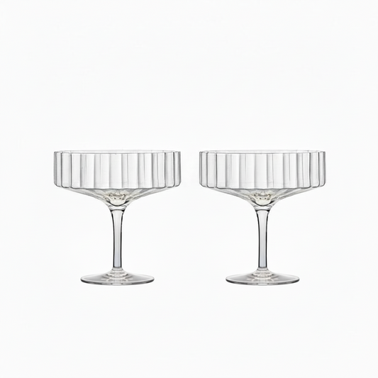 Cullinan Crystal Champagne Saucer Glasses (Set Of 2)